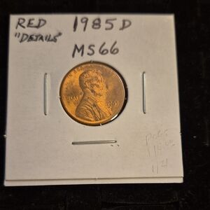 1985 D Lincoln Penny MS66